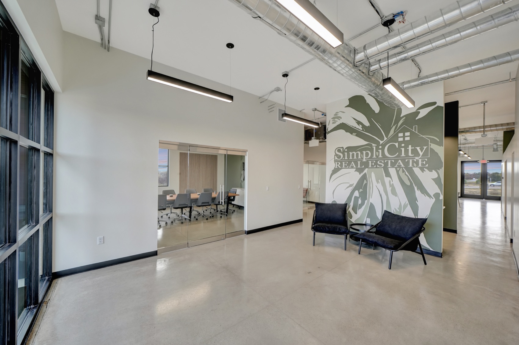Inside the SimpliCity Real Estate office in Lincoln, Nebraska